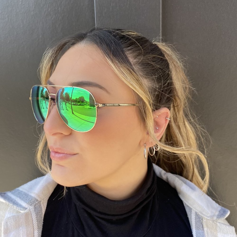Michael Kors Green Aviator Sunglasses